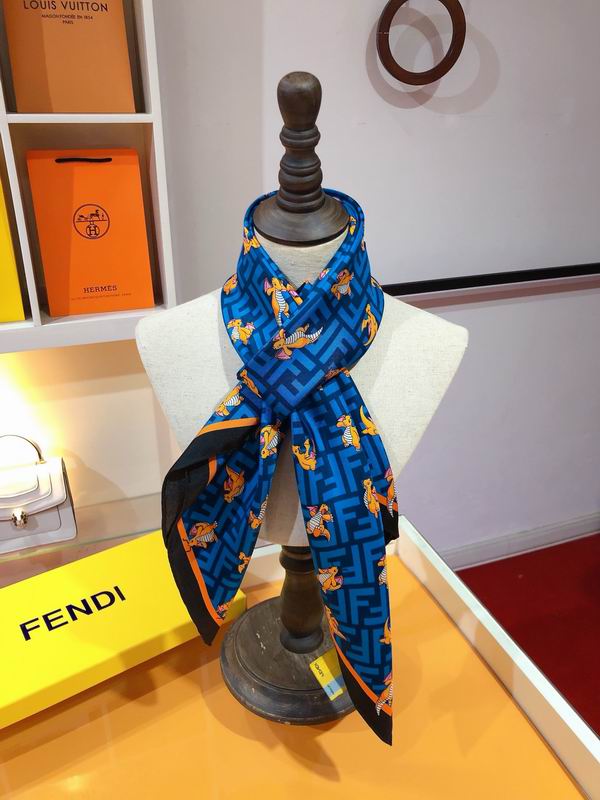 Fendi silk scarf 90X90cm E15 (9)